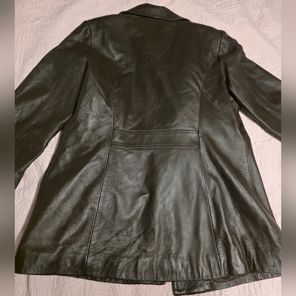Danier Dark Brown Leather Button-Front Jacket Siz… - image 7